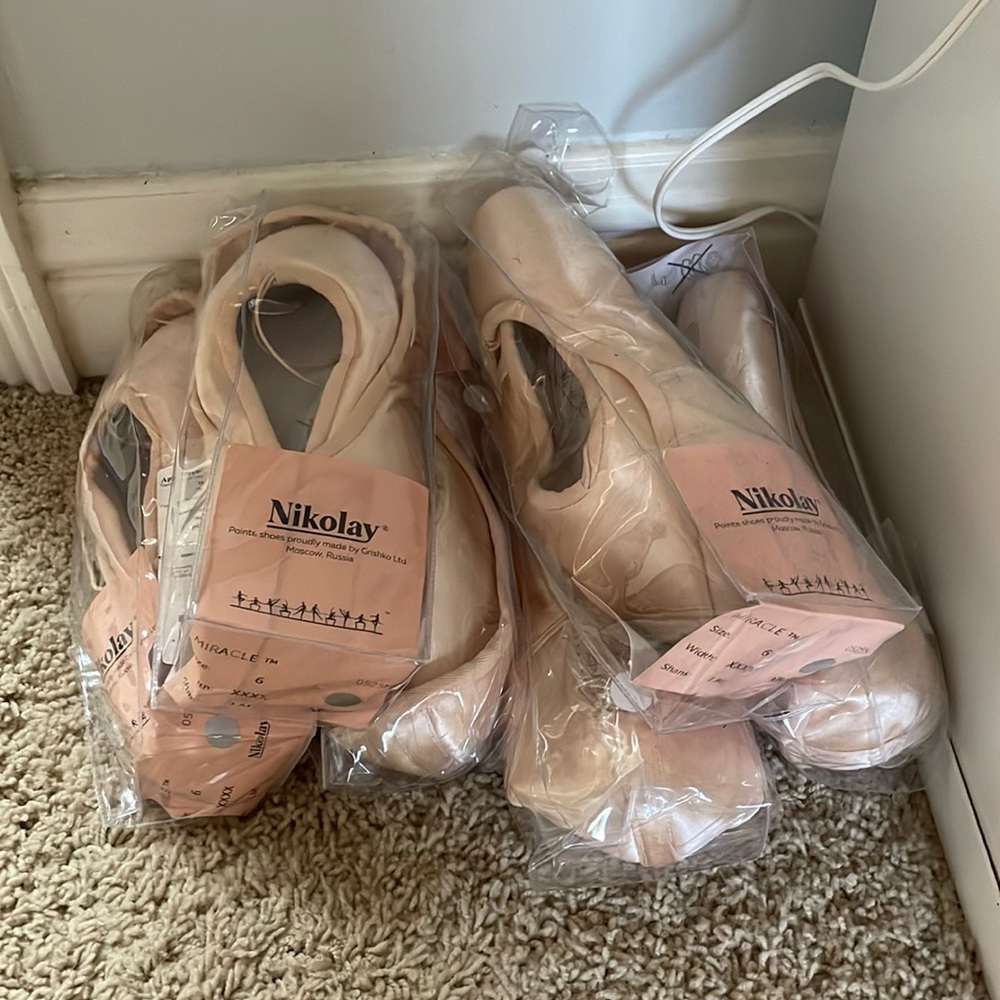 6 Pairs Nikolay Pointe Shoes!!